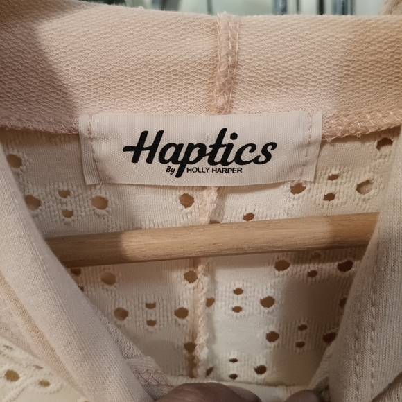 Haptics by Holly Harper Delightfully Dainty Hoodie In Baby Pink/Ivory - Picture 4 of 4